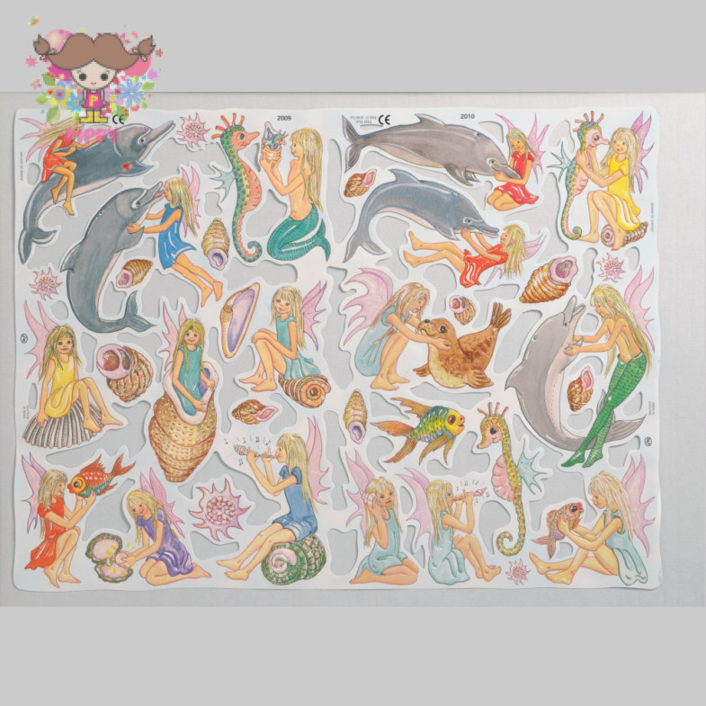 Mamelok glossy pictures - Dolphins, Sea-fairies and Shells Scrap Sheet